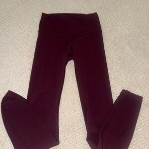 Lululemon Athletica Deep Burgundy Leggings